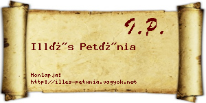 Illés Petúnia névjegykártya